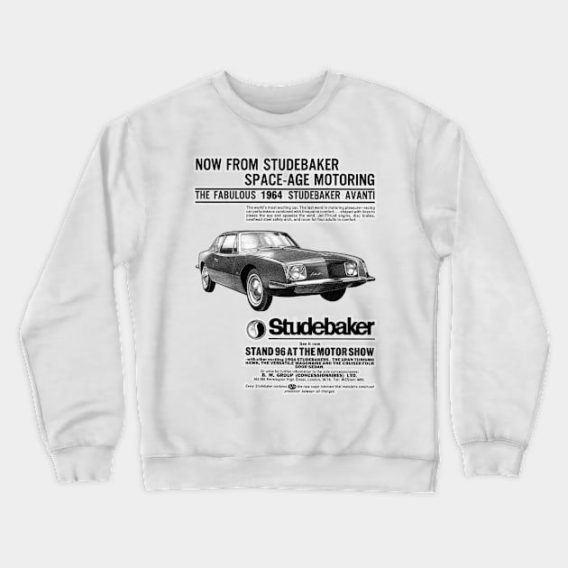 1961 STUDEBAKER AVANTI - advert Crewneck Sweatshirt by Throwback Motors